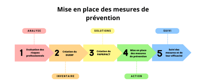 Infographie montrant les étapes de mise en place du Papripact.